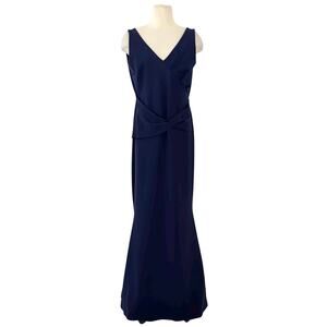 Chiara Boni La Petite Robe Trumpet Long Gown Dress Navy Size IT 52 (US XL)